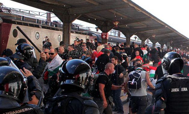 In 2013, fanii unguri au facut scandal la Bucuresti