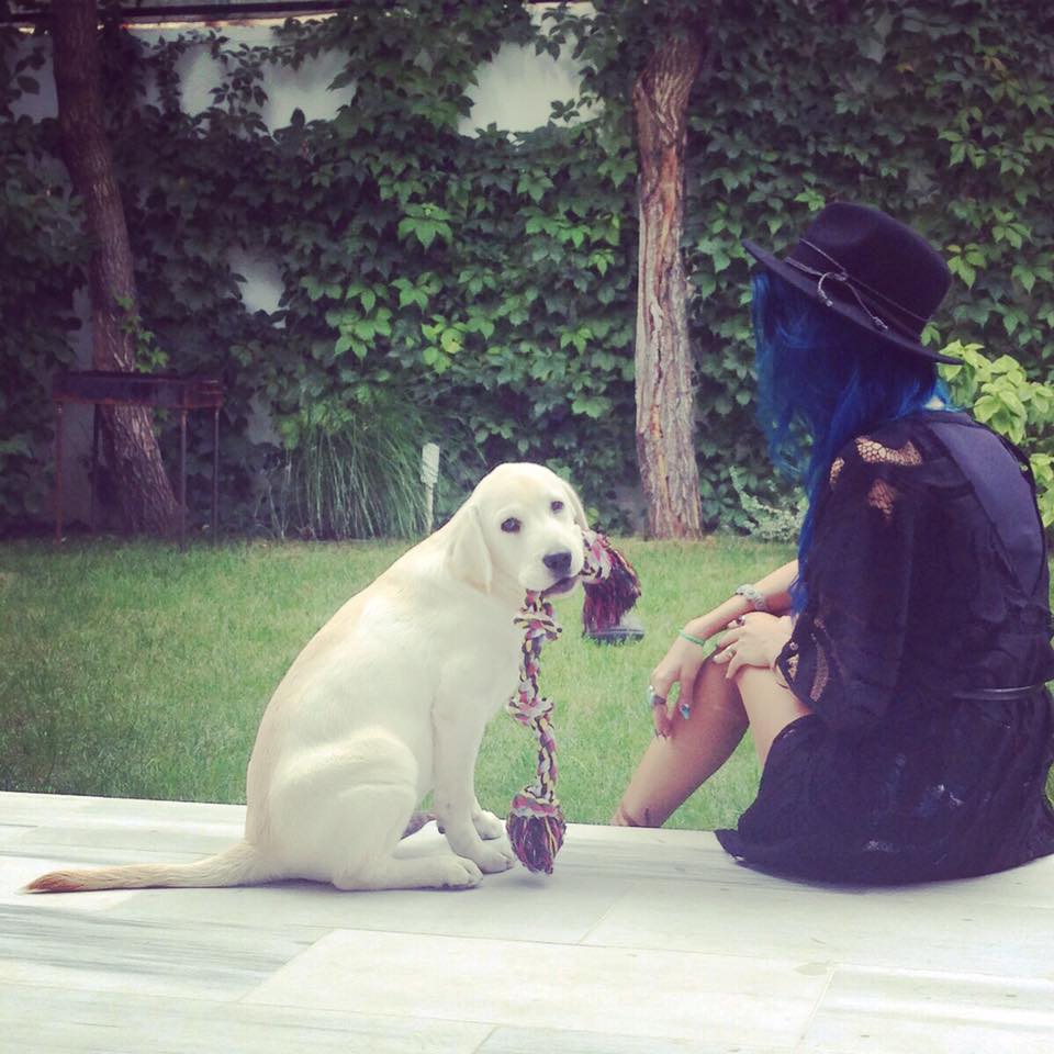 Andreea Balan si Jack, cainele ei