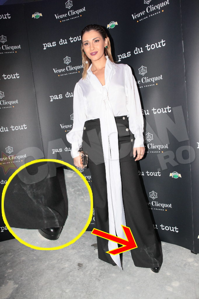 Vedeta a venit la eveniment cu pantalonii murdari