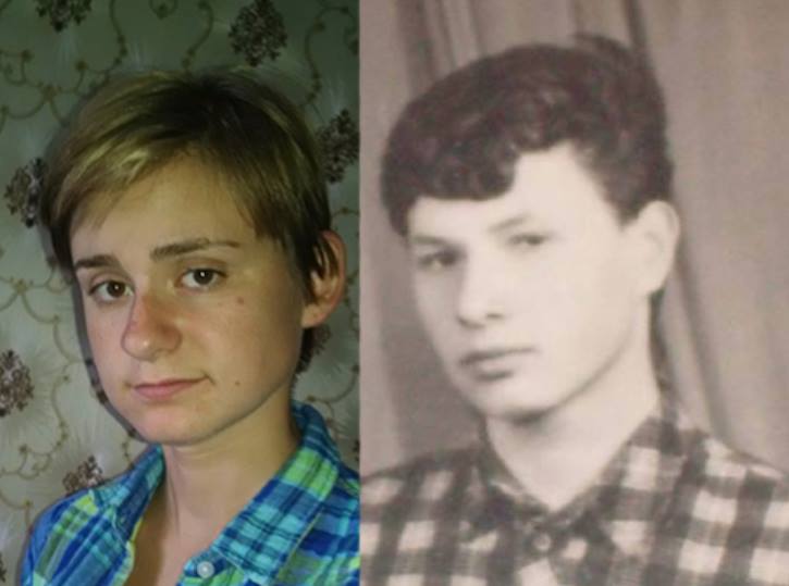 Viorica si tatal ei, cand era tanar