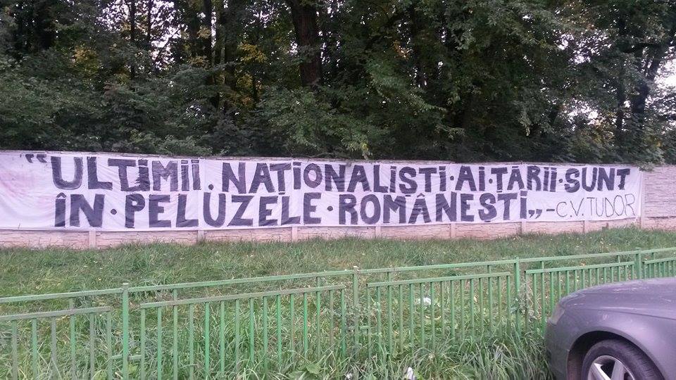 Marti, 20 octombrie, bannerul dedicat lui Vadim era, in continuare, pe gardul stadionului Ghencea
