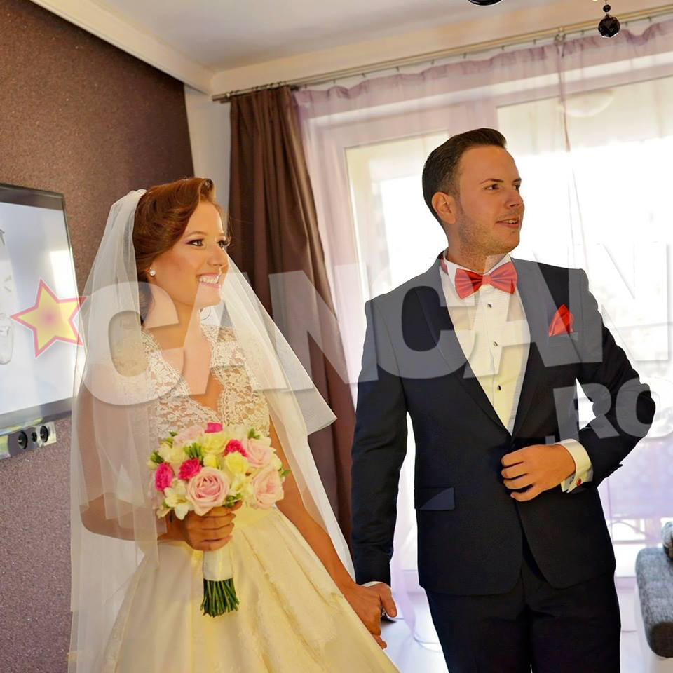 Cosmin si sotia lui, in ziua nuntii