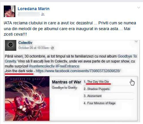 Bruneta a mai facut public un mesaj in aceeasi noapte