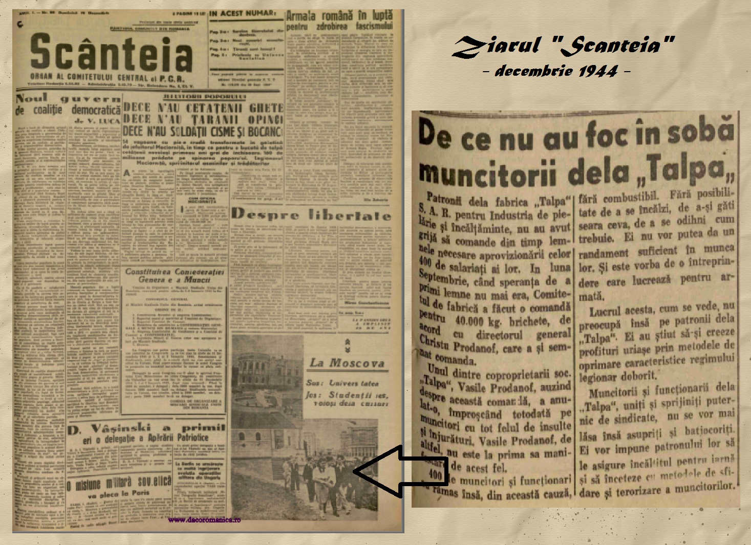 In decembrie 1944, ziarul 