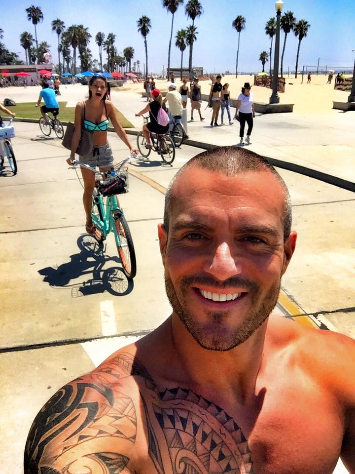 Bianca si Kevin, pe plaja din Santa Monica (America)