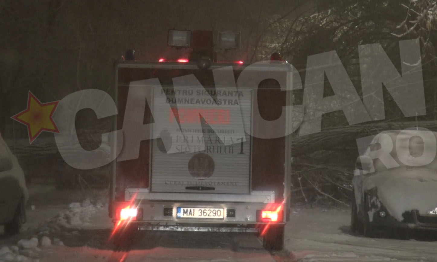 Un echipaj a ajuns la fata locului