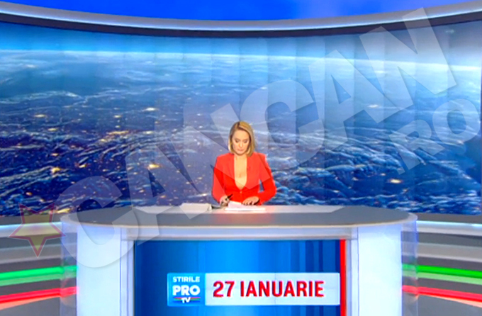 Andreea Esca, decolteu IMPRESIONANT la pupitrul Stirilor Pro TV