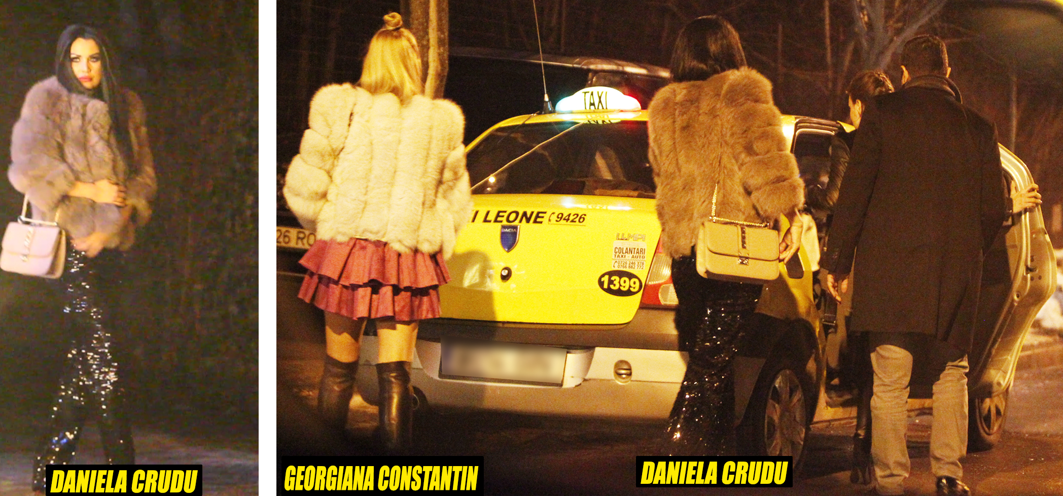 Daniela Crudu este patrunsa...de frig, in timp ce prietena ei trage cu nesat dintr-o tigara