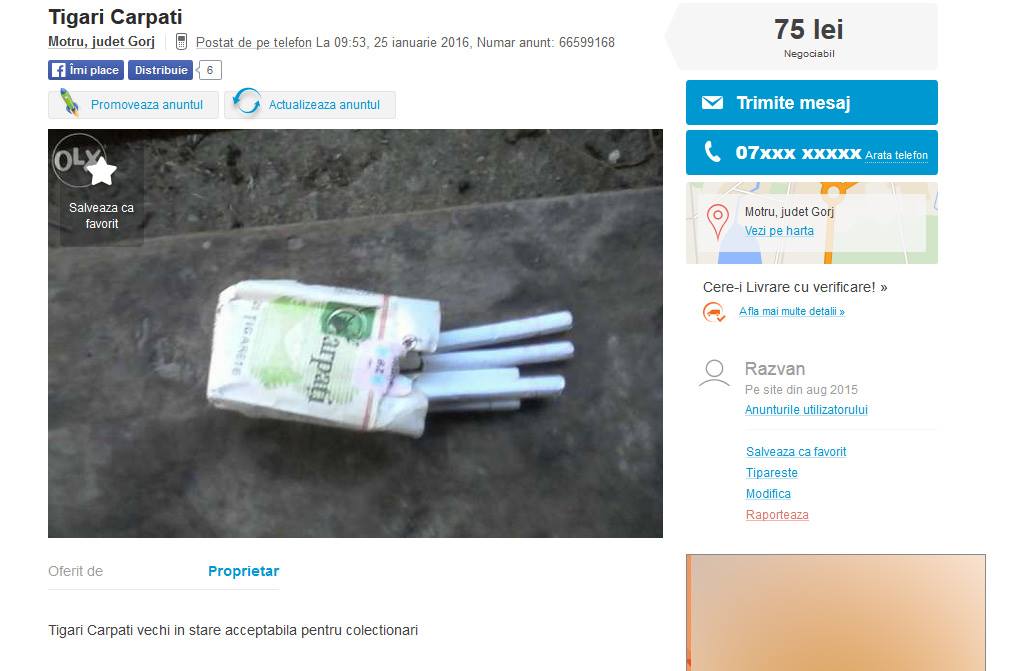 Pretul tigarilor este negociabil