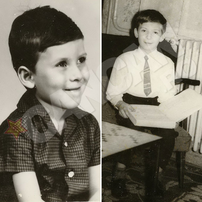 Florin Busioc, la 5 ani, fericit nevoie mare ca primise un carusel de tabla ce se invartea si canta de mama focului