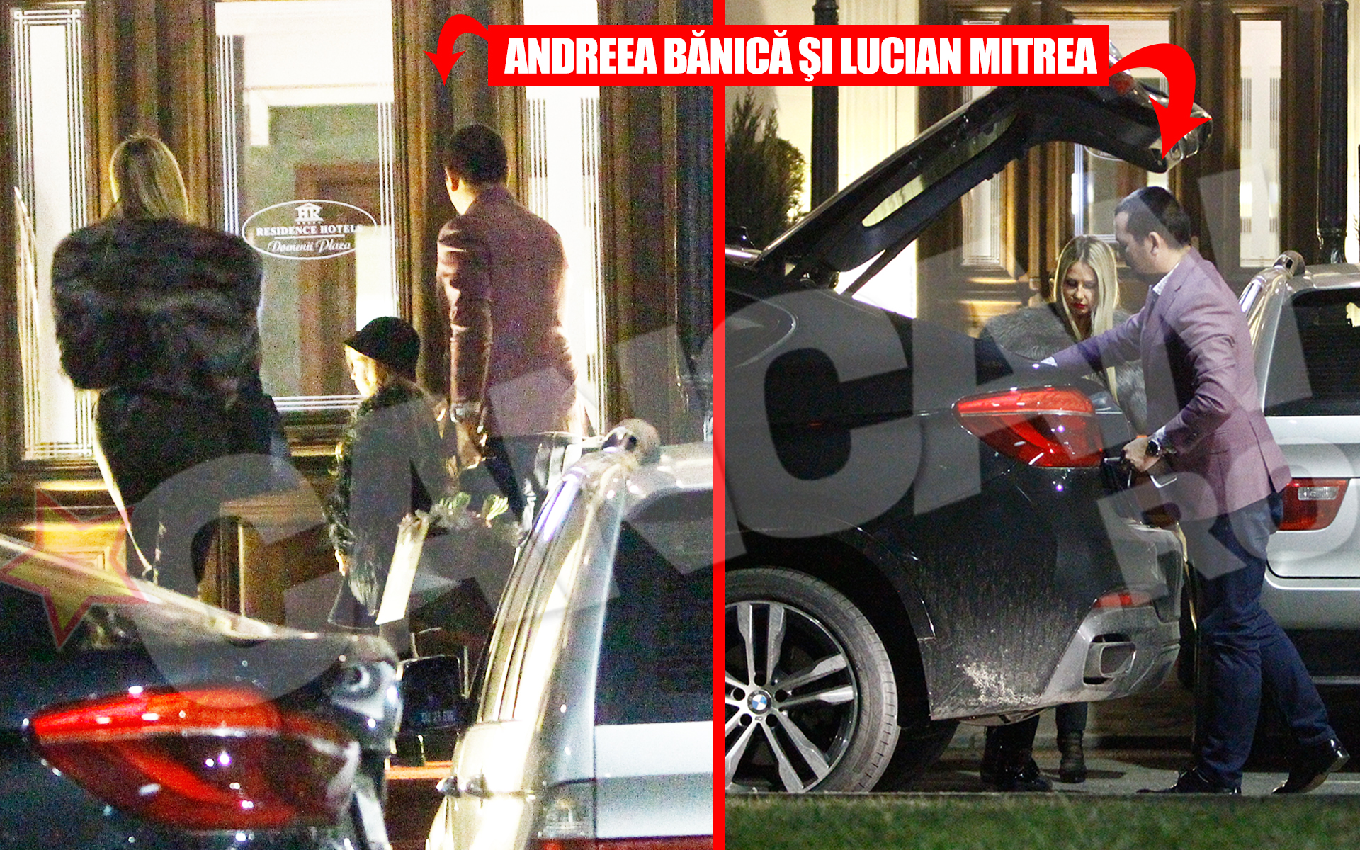 6 februarie, ora 19.39. Andreea Banica a venit la petrecere cu sotul si cu fetita