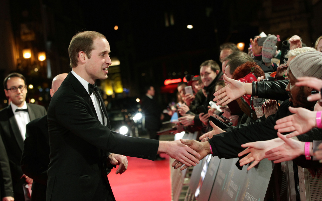 Printul William a participat o singura data la decernarea premiilor BAFTA de cand a fost numit presedinte al comisiei.