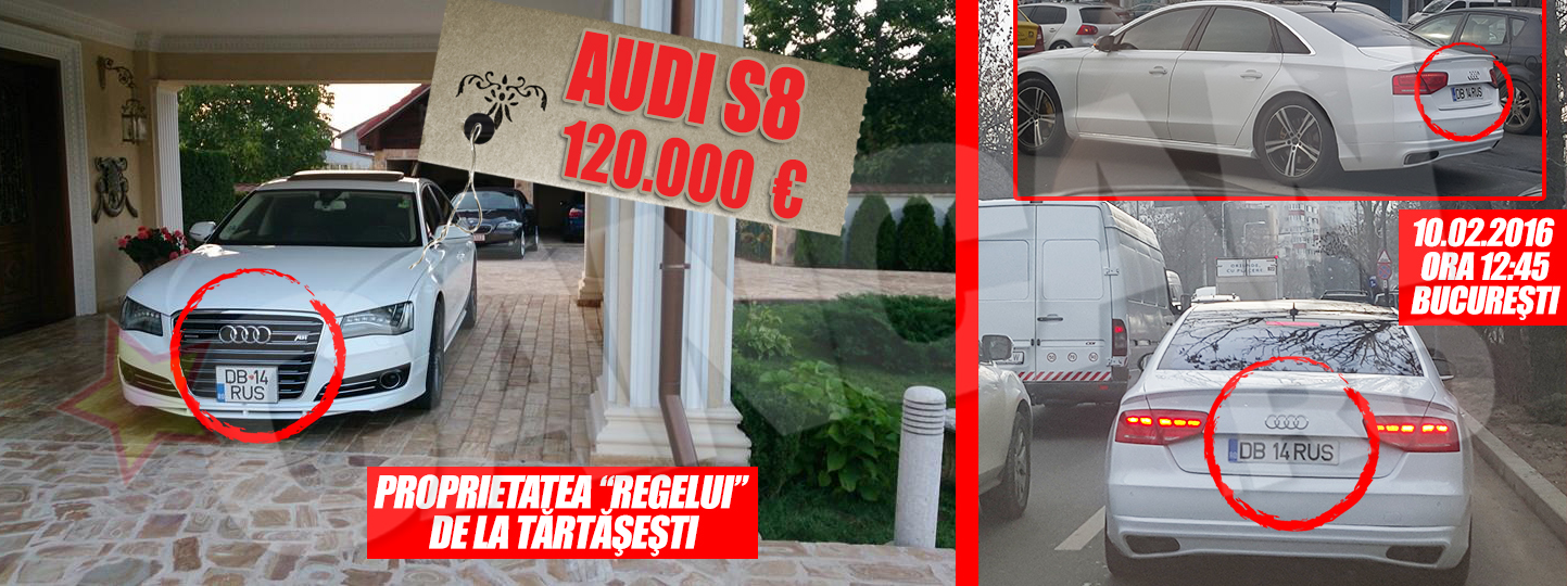 Cand nu conduce BMW-ul “de munca”, Ion Rusu foloseste un Audi S8 al carui pret de catalog este de aproximativ 120.000 de euro