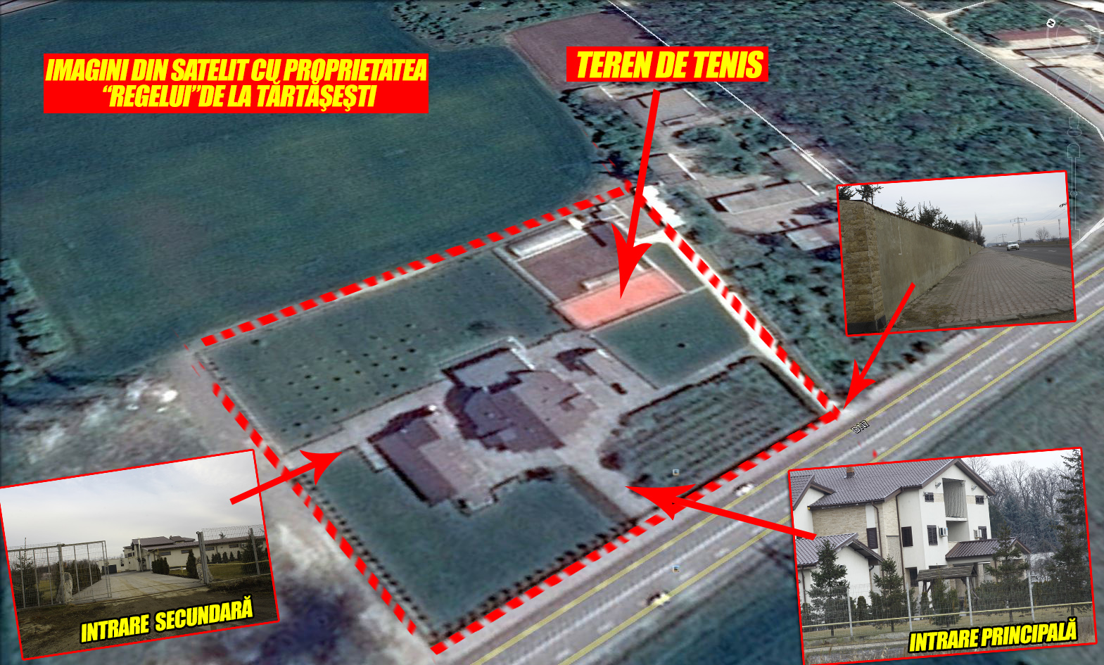 Asa arata din satelit “domeniul regal” de la Tartasesti