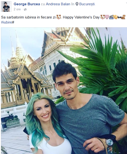 George si Andreea Balan traiesc o frumoasa poveste de dragoste
