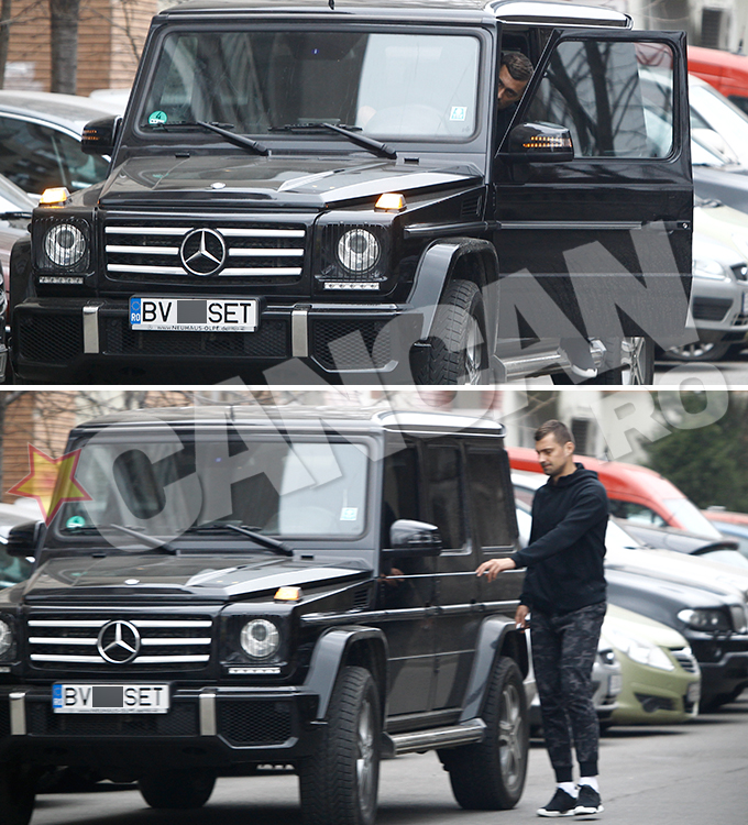Miercuri ora 11.44: Tamas se întoarce de la antrenamente Stelei, la volanul maşinii lui, Mercedes G-Class