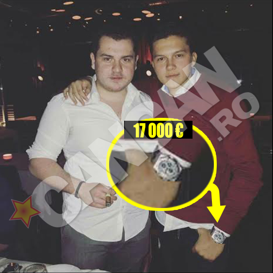 Prinţişorul din Tărtăşeşti (dreapta) are la mână un ceas de lux