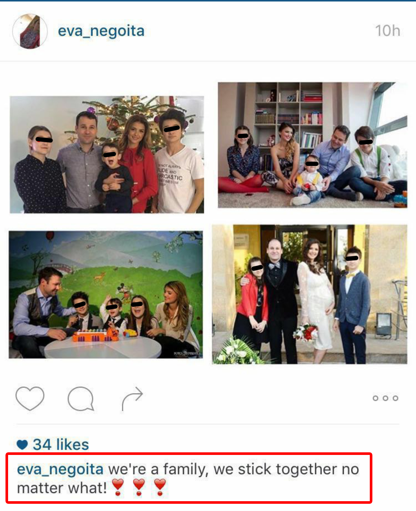 Fiica lui Negoiţă a făcut această postare pe pagina ei de socializare