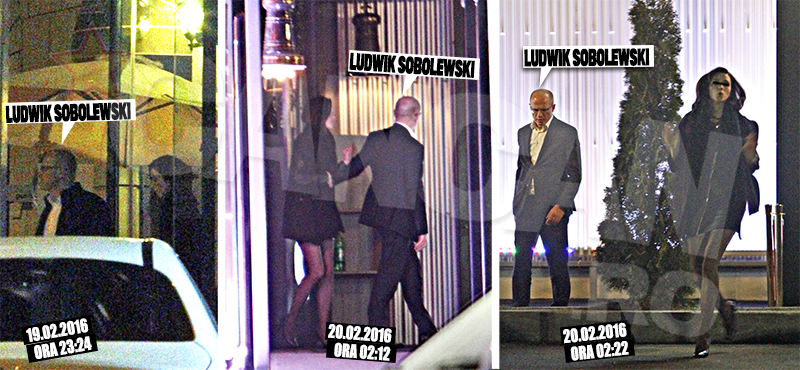 Un adevărat bar călăuzitor: Ludwik Sobolewski nu s-a ferit deloc să se afişeze cu frumoasa brunetă proaspăt cucerită