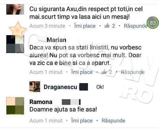 Prietenii au anunţat pe reţeaua de socializare că Alex a fost găsit