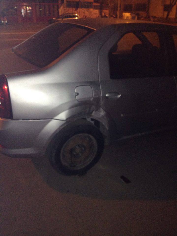 Loganul a fost avariat destul de serios