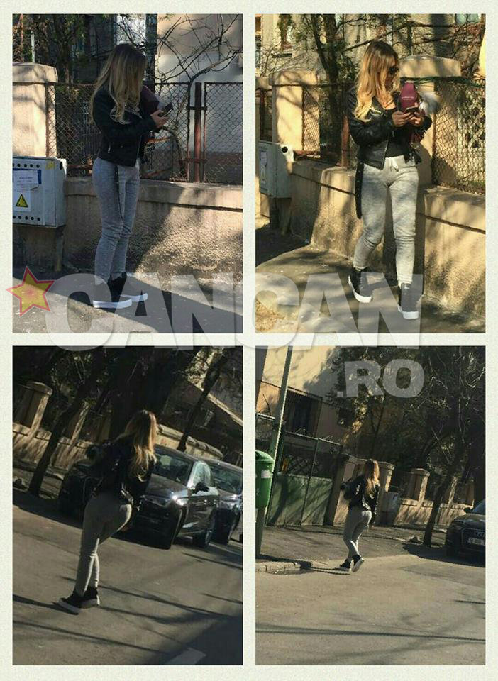 Raluca a iesit la masa la un restaurant din zona Dorobanti, imbracata cu o pereche de pantaloni mulati pe fund