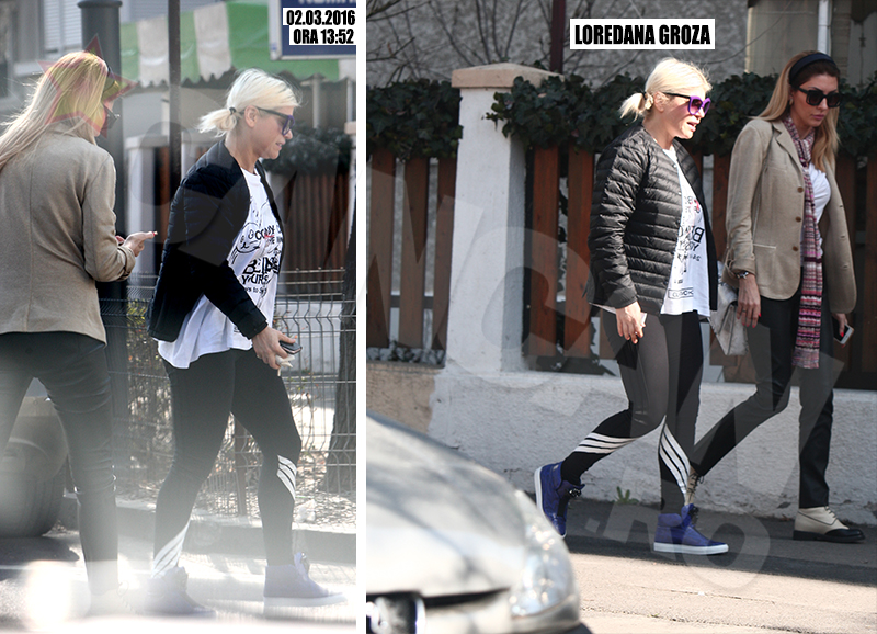 Ca să nu fie recunoscută, Loredana Groza a apelat la nişte ochelari mari de soare şi la câteva riduri şmechereşti pe faţa-i de obicei perfectă