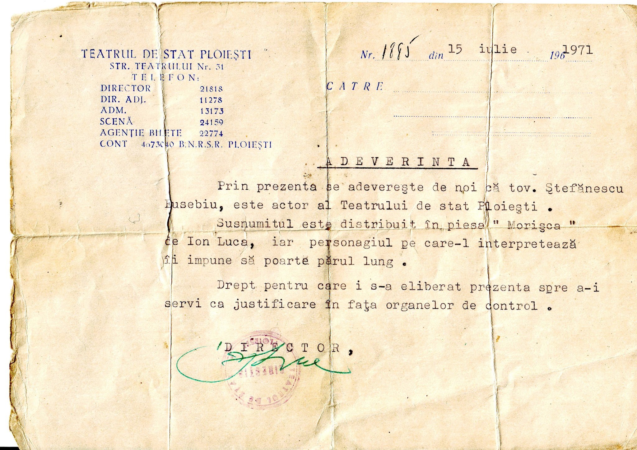 Adeverinta virala pe Facebook