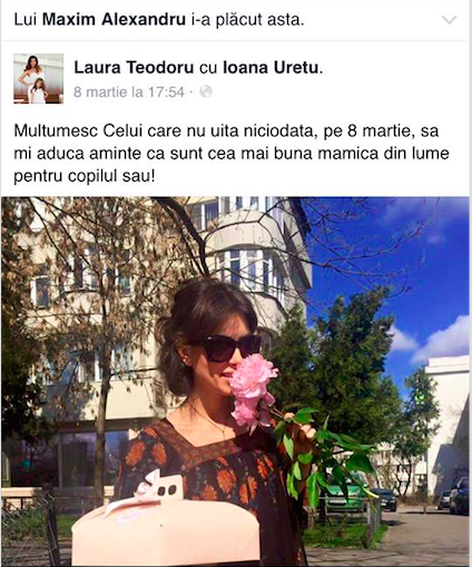 Maxim dă like la fiecare postare a Laurei Teodoru. Oare iubita lui ştie?