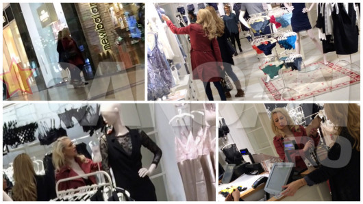 Iubita lui Dorin Cocoş a fost în mall împreună cu o prietenă, de unde şi-au achizitionat mai multe articole de lenjerie intimă.