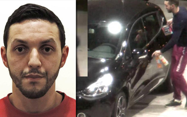 Mohamed Abrini a fost implicat şi în atacurile de la Paris, iar în imagine poate fi observat cum părăseşte locul faptei 