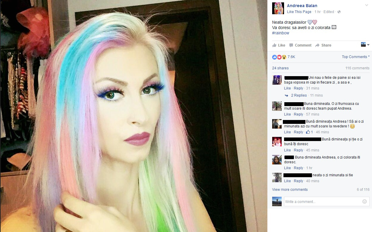 Andreea Bălan şi-a surprins din nou fanii, cu o schimbare de look