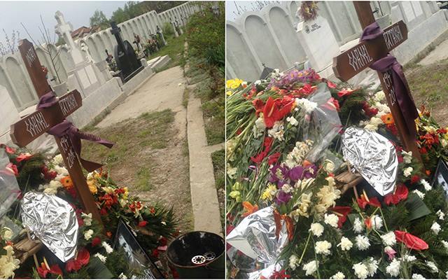 Mormântul coregrafului a fost acoperit de o mare de flori, semn că a fost apreciat şi iubit de foarte multe persoane.