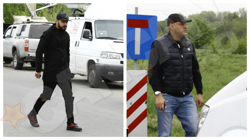 Băiatul lui Spoitoru (stânga) şi Marcel Calu (dreapta) au venit la priveghi