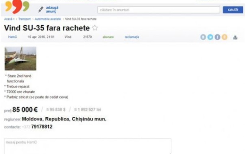 Bărbatul din Republica Moldova a plasat unul dintre cele mai bizare anunţuri