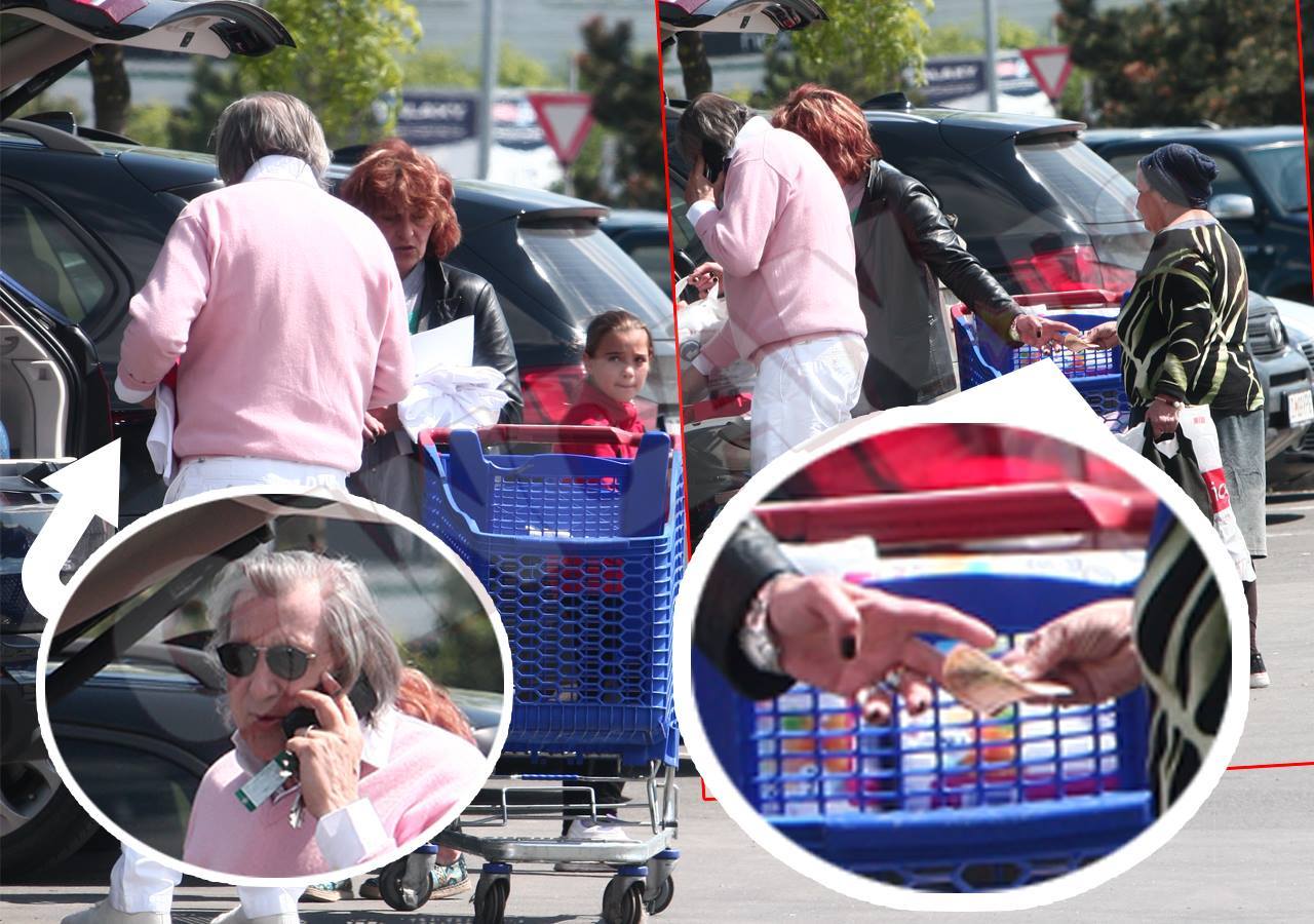 Lângă maşina fostului tenismen s-a făcut coadă, iar „brigada“ de cerşetori l-a luat cu asalt pe Ilie Năstase