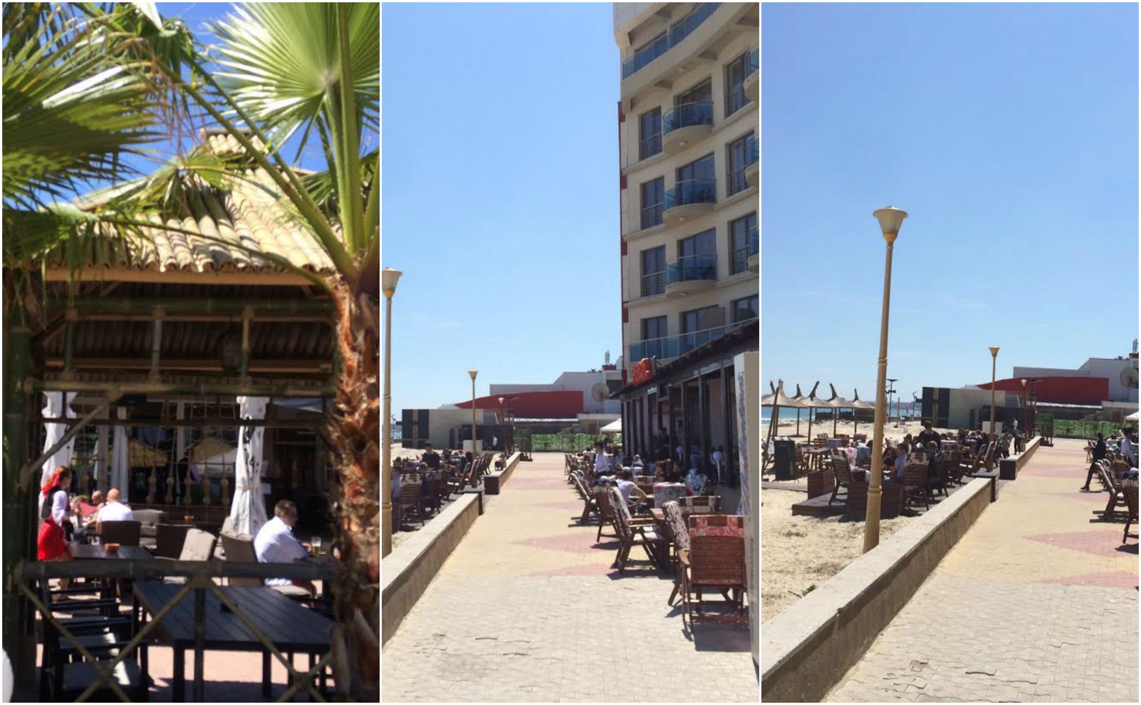 Turiştii au venit la terasă încă de dimineaţă