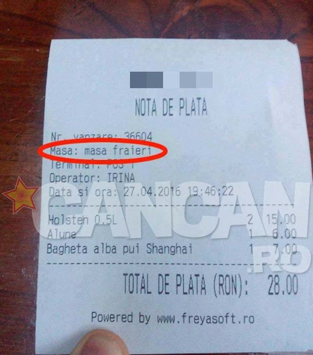 Aceasta este nota de plată