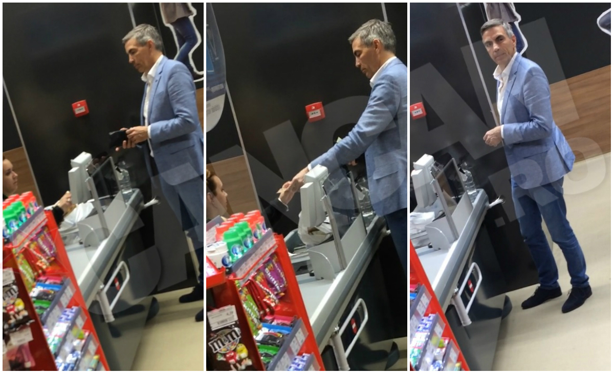 În clipa în care ajunge la casa de marcat, Anastasiu începe să se încurce în bani