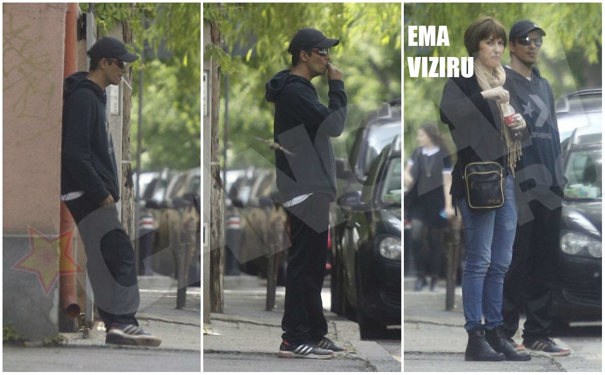 Lucian Viziru a aşteptat-o pe Ema o jumătate de oră să iasă de la salon, iar câtă vreme a aşteptat a fumat încontinuu