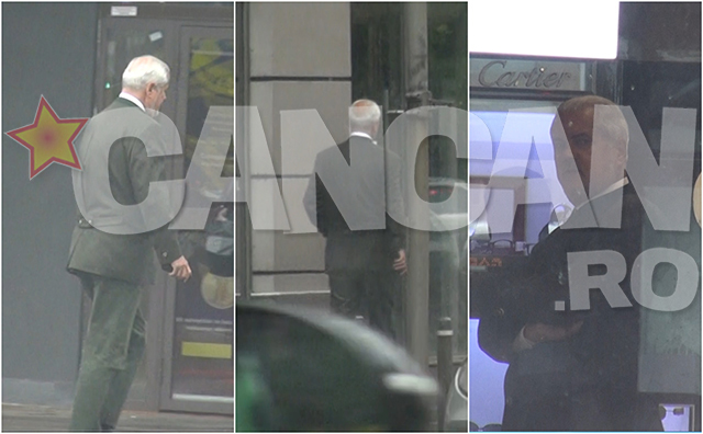 Fostul premier Adrian Năstase petrece mult timp discutând cu vânzătoarea şi admirând o pereche de ochelari Cartier.