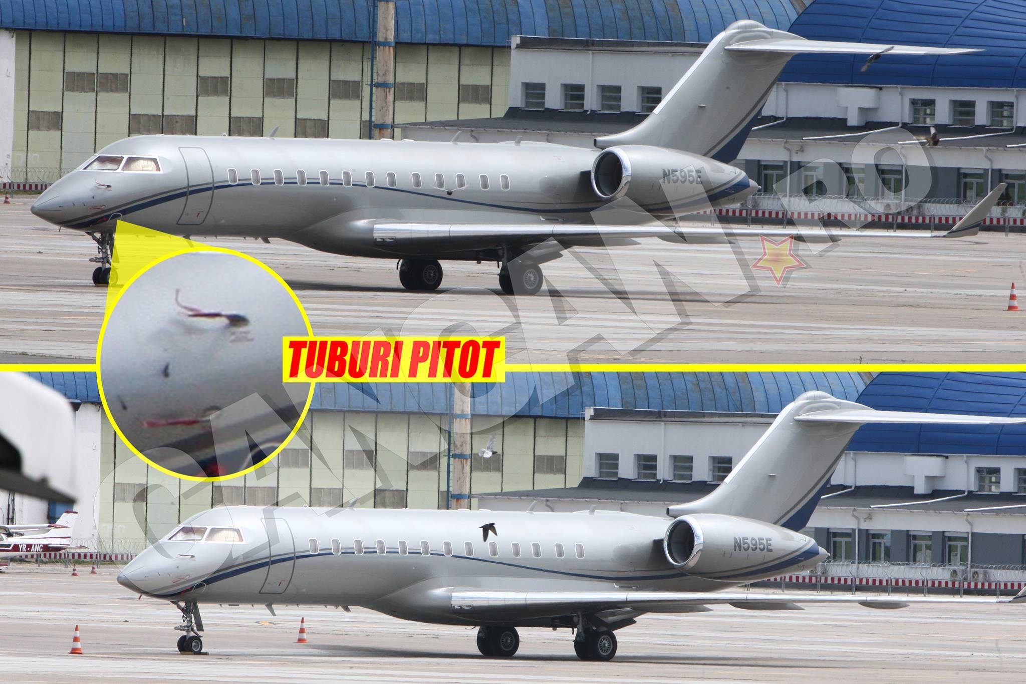 Paparazzii CANCAN.ro au fotografiat avionul privat al lui Enrique.