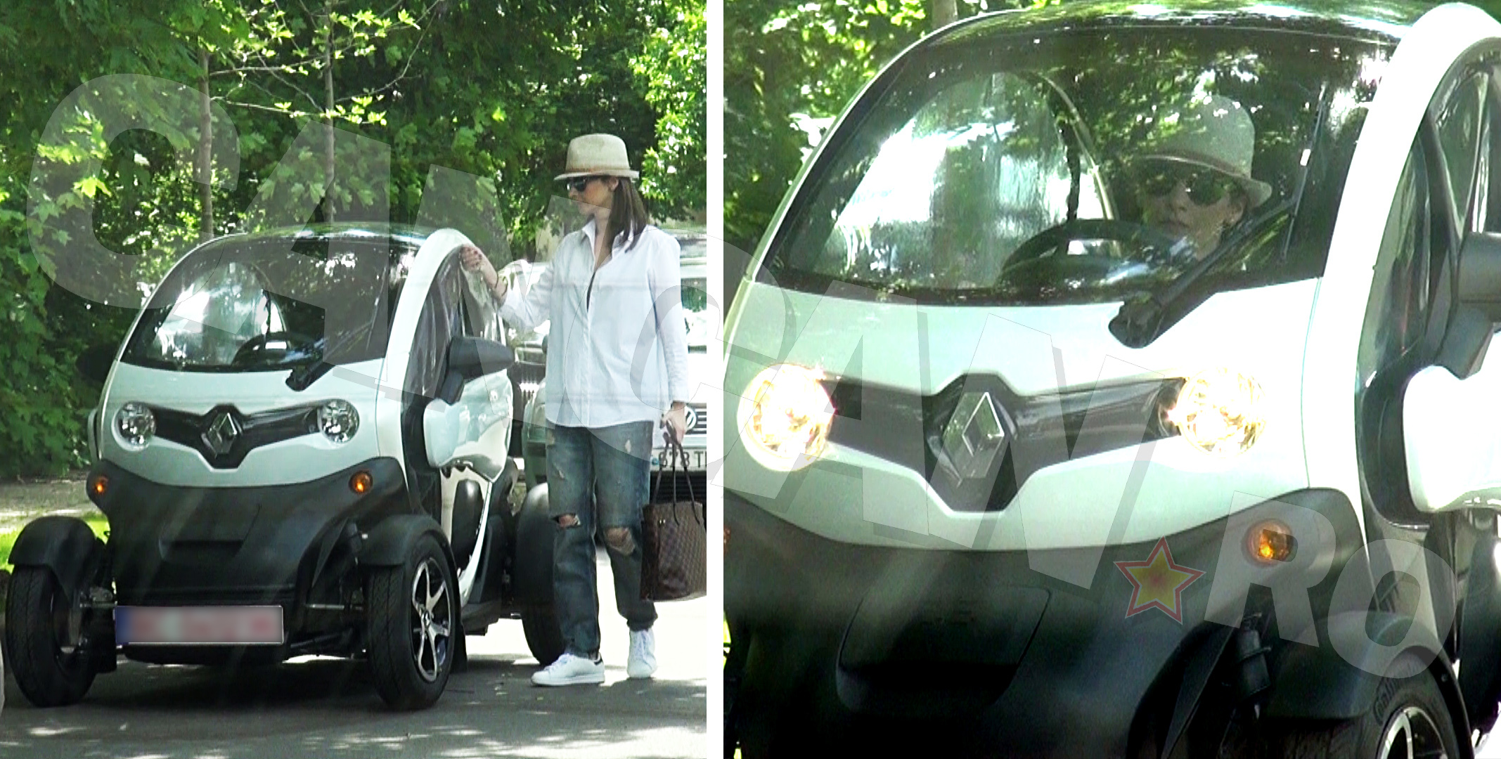 Andreea Berecleanu s-a urcat în maşinuţa sa Renault Twinzy şi i-a făcut pe toţi şoferii să întoarcă privirea