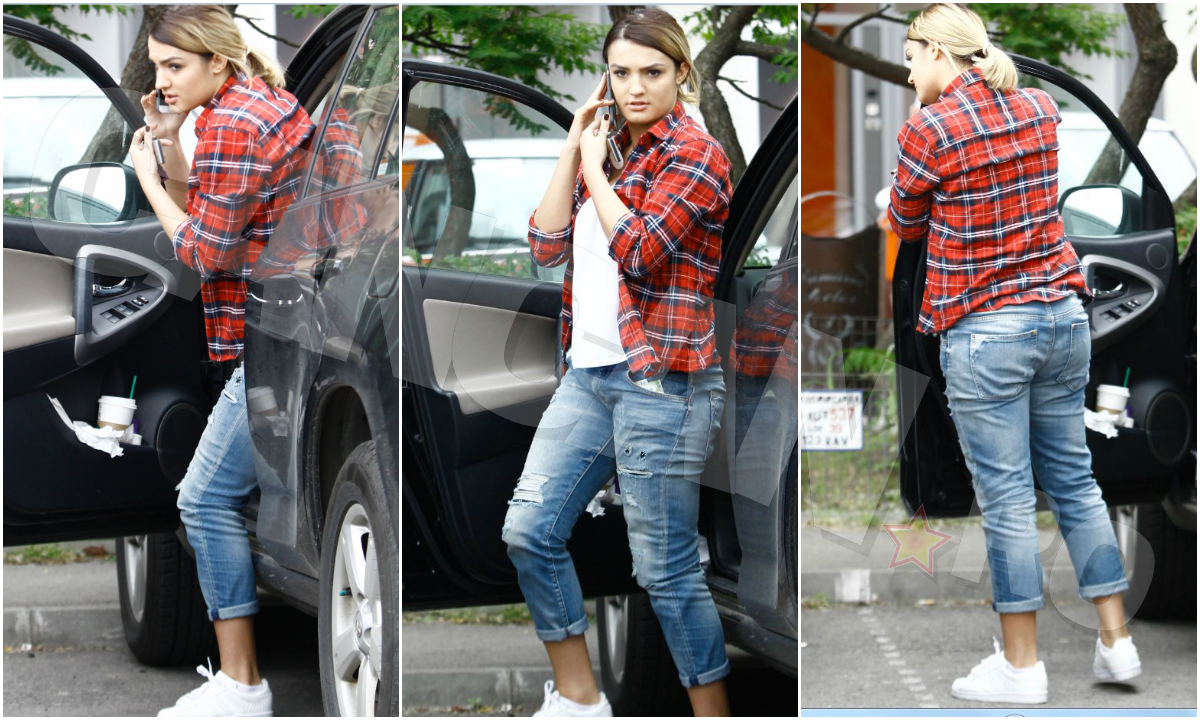 Fiica lui Adrian Enache are mare grijă de maşina Iulianei Marciuc, pe care o conduce nestingherită prin centrul Capitalei