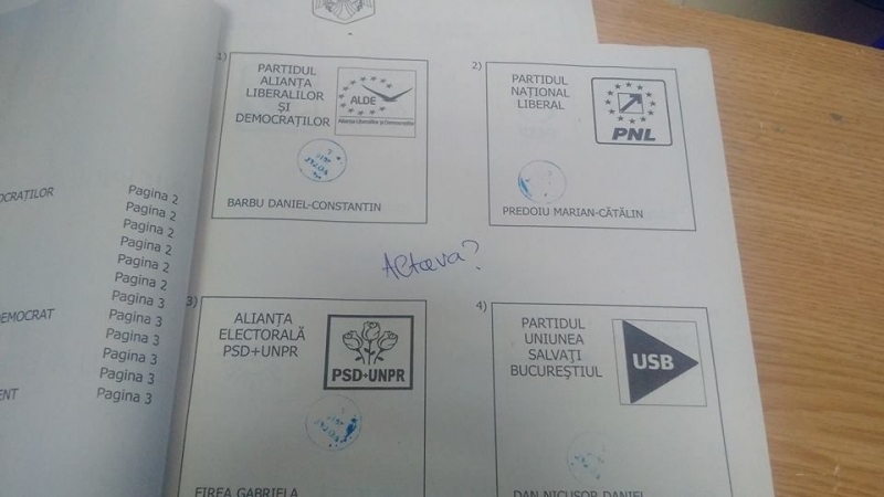 Şerban Huidu a mers la vot şi a fotografiat buletinul de vot, lucru ilegal.
Sursa: facebook