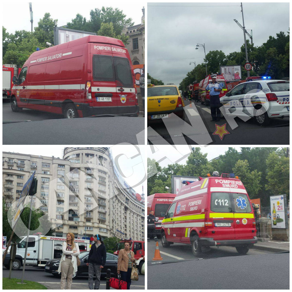 A fost semnalat fum între staţiile Piaţa Victoriei şi Aviatorilor.