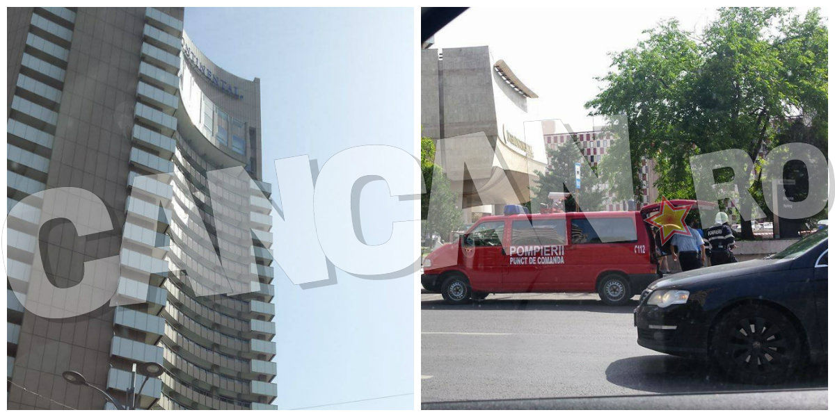 Un bărbat ameninţă că se aruncă de pe Hotelul Intercontinental.