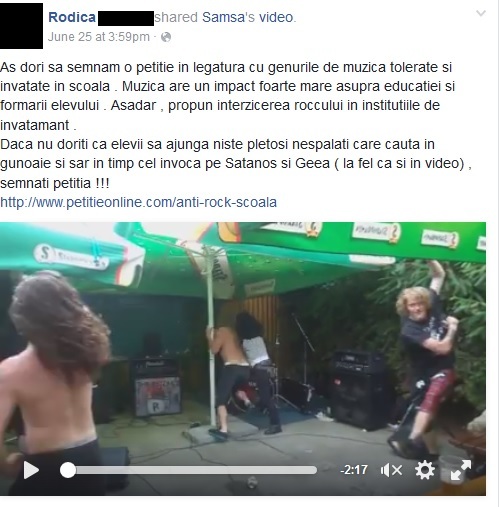 Profesoara a reuşit rapid să stârnească valuri de antipatie prin acest mesaj pe Facebook