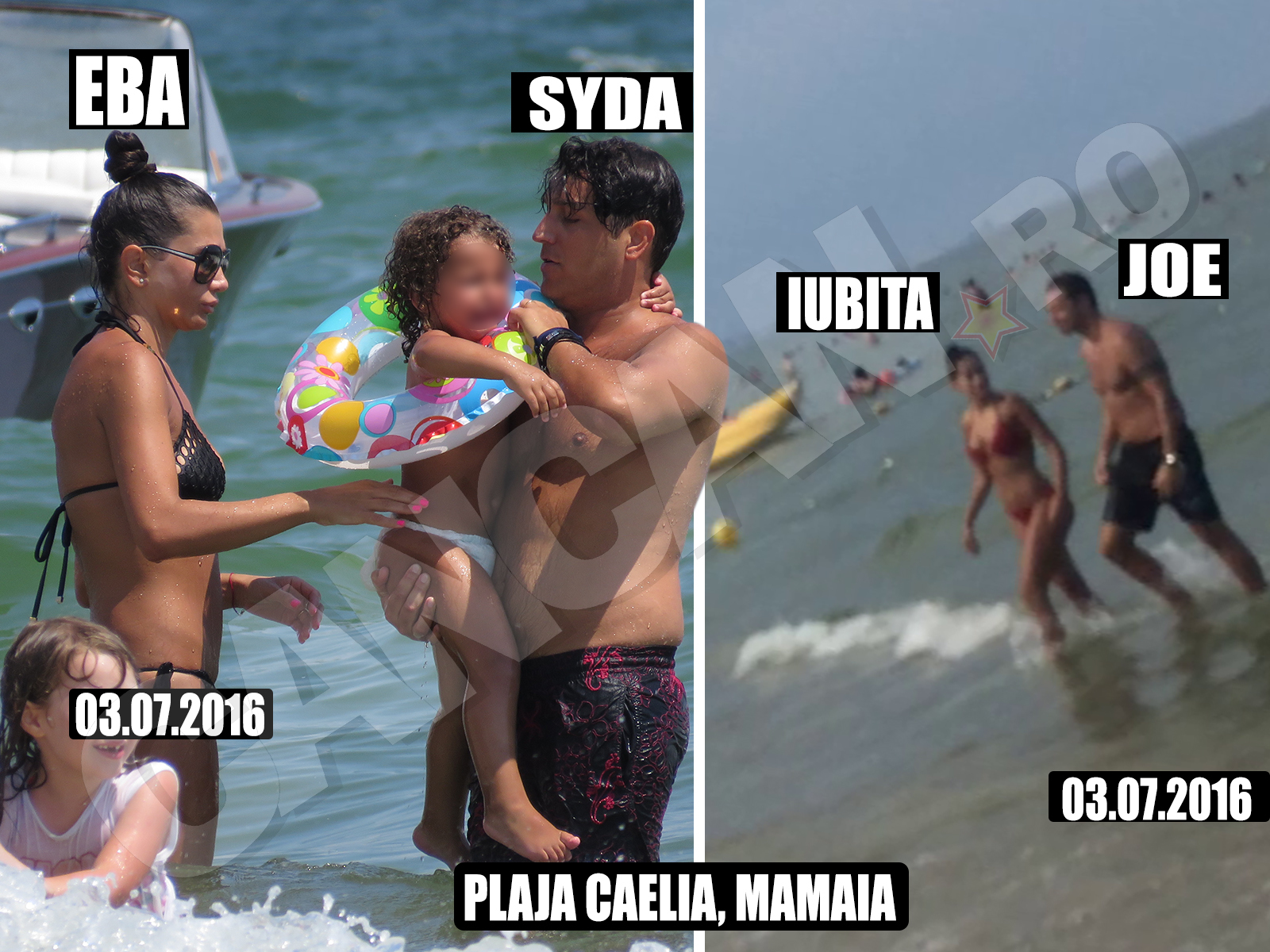 EBA a mers pe plaja Caelia alături de soţul şi copiii ei, iar acolo s-a întâlnit cu fostul ei iubit, Joe, şi actuala lui parteneră.