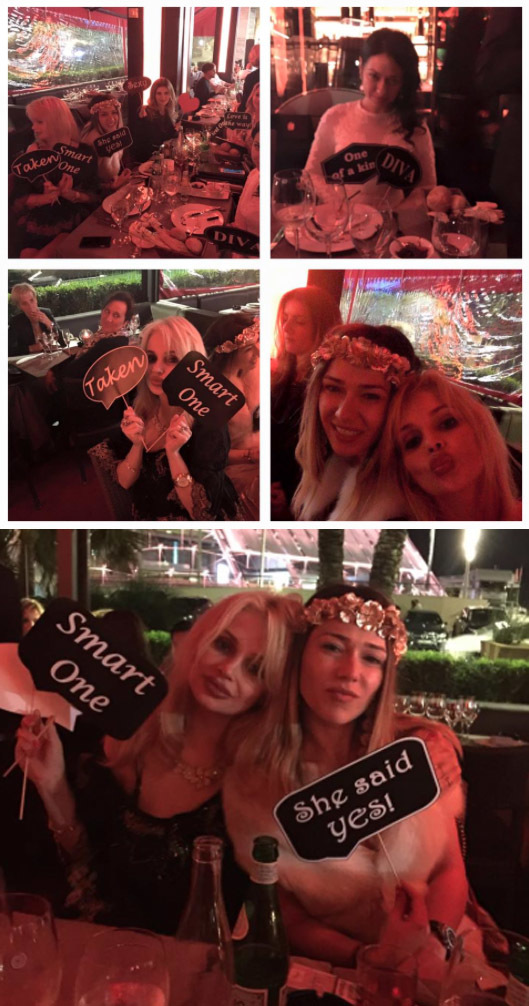 Nasa Luminiţa a organizat la Sass, restaurantul cu cele mai multe escorte din Monaco, petrecerea burlăciţelor. Cum o fi ales Naşa acel loc şi cum n-a zis nici o invitată nimic (mai ales că ştiau toate locul) sunt două
întrebări fără răspuns!